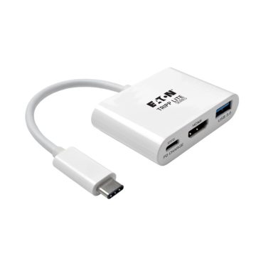 EATON Tripplite Series USB-C to HDMI Adapter with USB-A Port White