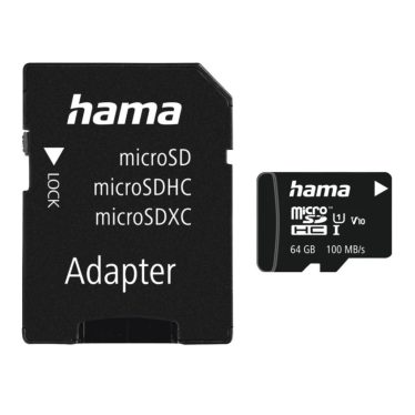 Hama 64GB microSDXC Class 10 UHS-I + Adapterrel