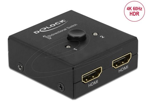 DeLock HDMI 2 - 1 Switch bidirectional 4K 60 Hz compact