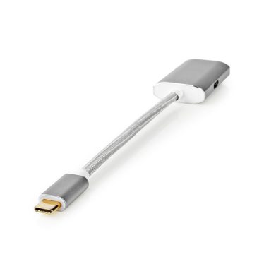 Nedis USB 3.2 Gen 1 USB-C Male - DisplayPort Female USB-C Female 4K60Hz Power delivery 0,20m Grey