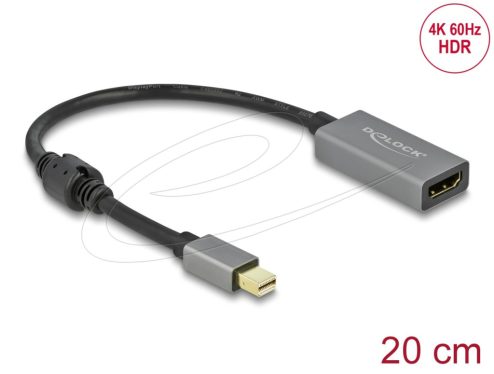 DeLock Active mini DisplayPort 1.4 to HDMI Adapter 4K 60 Hz Black