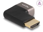   DeLock HDMI male to female 90° right angled 8K60Hz adapter Grey Metal