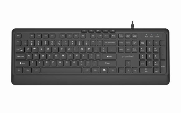 Gembird KB-MCH-05 Slim Wired Multimedia Keyboard Black US Gembird KB-MCH-05 Slim Wired Multimedia Keyboard Black US