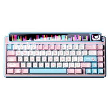 Aula AMG65 Blue LightFeather RGB Gaming Wireless Bluetooth Mechanical Keyboard Pink Stellar Meow US Aula AMG65 Blue LightFeather RGB Gaming Wireless Bluetooth Mechanical Keyboard Pink Stellar Meow US