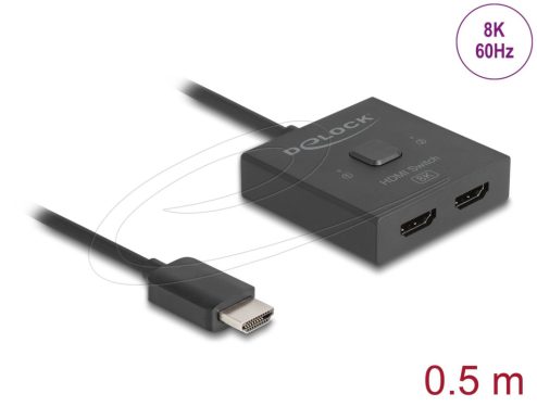 DeLock HDMI Switch 2 to 1 bidirectional 8K DeLock HDMI Switch 2 to 1 bidirectional 8K