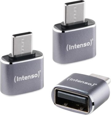 Intenso A480C USB Adapter Grey(3-pack)