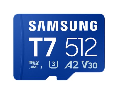 Samsung 512GB microSDXC T7 Class10 U3 V30 A2 adapter nélkül Samsung 512GB microSDXC T7 Class10 U3 V30 A2 adapter nélkül