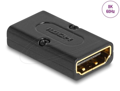 DeLock HDMI Adapter female to female 8K 60Hz metal Black DeLock HDMI Adapter female to female 8K 60Hz metal Black