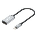 Manhattan 4K@60Hz USB-C to HDMI Adapter Aluminum Silver