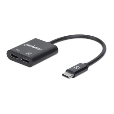 Manhattan USB-C Audio Adapter Black Manhattan USB-C Audio Adapter Black