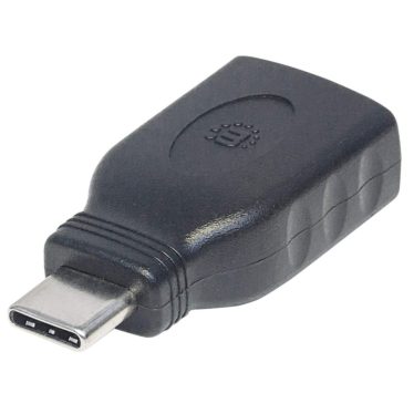 Manhattan USB-C to USB-A Adapter Black Manhattan USB-C to USB-A Adapter Black