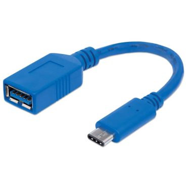 Manhattan SuperSpeed USB-C Device Cable 0,15m Blue Manhattan SuperSpeed USB-C Device Cable 0,15m Blue