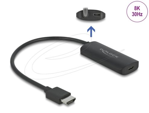DeLock Adapter HDMI-A male to USB Type-C female (DP Alt Mode) 8K Black DeLock Adapter HDMI-A male to USB Type-C female (DP Alt Mode) 8K Black