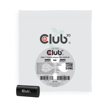 Club3D CAC-2507 USB-C Female Adapter 40G 240W 8K60Hz