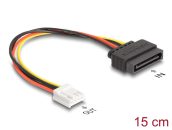   DeLock SATA Power Cable 15 pin plug to 1 x Floppy 4 pin female 15 cm