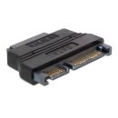   DeLock Adapter SATA 22pin male - Slim SATA female 13pin Black Bulk
