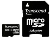 Transcend 32GB microSDHC Class 10 + adapterrel