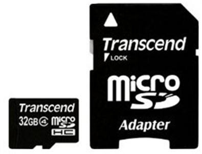 Transcend 32GB microSDHC Class 10 + adapterrel