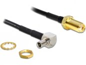   DeLock Antenna Cable SMA Jack bulkhead > TS-9 90° plug 0,17m