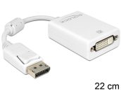   DeLock Displayport 1.1 male > DVI-I (Dual Link) (24+5) female Passive Adapter White