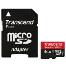 Transcend 64GB microSDXC Class10 UHS-I + adapterrel