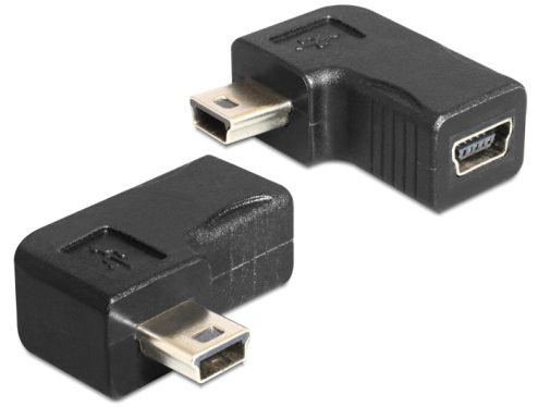 DeLock Adapter USB-B mini 5 pin male / female 90°angled DeLock Adapter USB-B mini 5 pin male / female 90°angled
