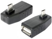   DeLock Adapter USB micro-B male > USB 2.0-A female OTG 90° angled