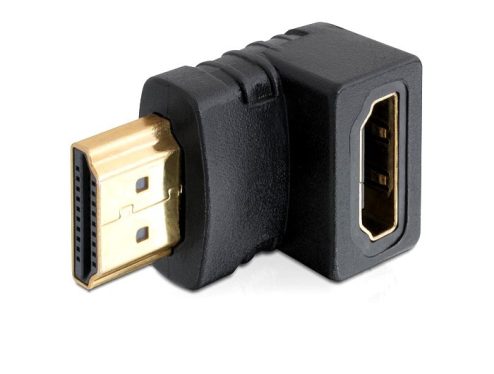 DeLock Adapter HDMI male > HDMI female 90° down