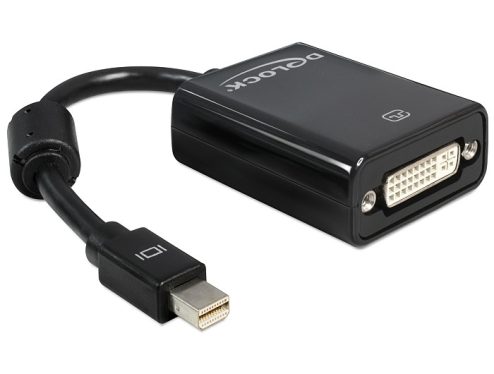 DeLock mini Displayport 1.1 male > DVI-I (Dual Link) (24+5) female Passive Adapter Black DeLock mini Displayport 1.1 male > DVI-I (Dual Link) (24+5) female Passive Adapter Black