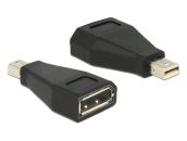   DeLock Adapter mini Displayport 1.2 male > Displayport female Black