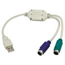 Logilink AU0004A USB to 2xPS/2 adapter White