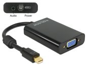   DeLock Adapter mini Displayport 1.1 male > VGA female + Audio + Power Black