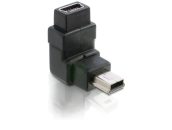 DeLock Adapter USB-B mini 5pin male/female 90°angled