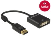   DeLock Displayport 1.2 male > DVI-I (Dual Link) (24+5) female 4K Active Adapter Black