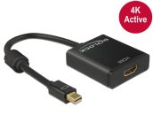   DeLock Adapter mini Displayport 1.2 male > HDMI female 4K Active Black