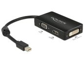   DeLock Adapter mini Displayport 1.1 male > VGA / HDMI / DVI female Passive Black