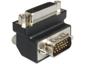   DeLock Adapter DVI 24+5 pin female > VGA 15 pin male 90° angled