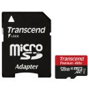 Transcend 128GB microSDXC Class10 UHS-I + adapterrel